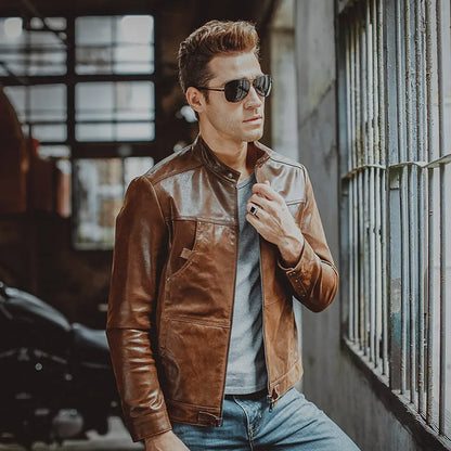 FLAVOR Men's Leather Bomber Jacket – Urban Heritage