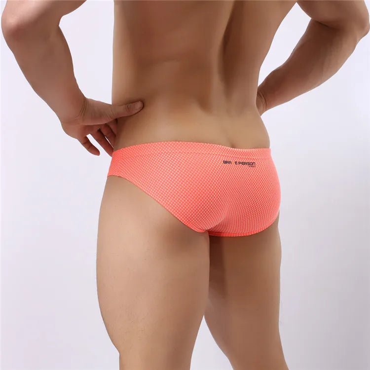 BRAVE PERSON Men's Sexy Briefs - Colourful High-Quality Nylon Underwear for Ultimate Comfort