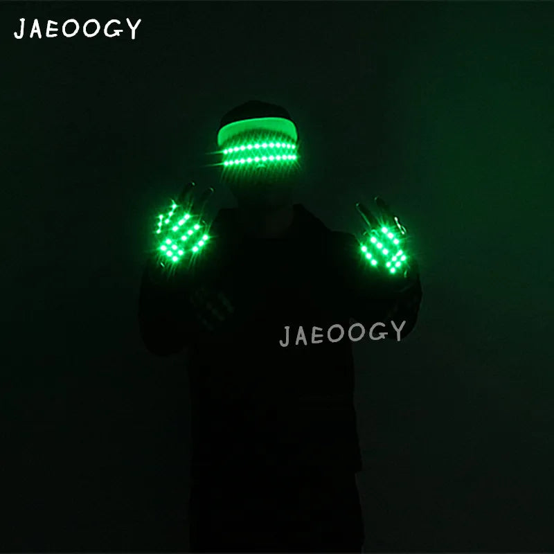 JAEOOGY 185 Flashing LED Glasses & Gloves | Six Colours