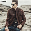 FLAVOR Men's Genuine Leather Jacket – Retro Rebel