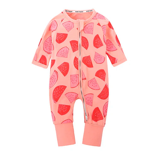 Kids Tales Everyday Wonder Cotton-Stretch Zip Baby Romper