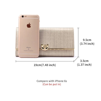 FOXER Women's Split Leather Long Wallet