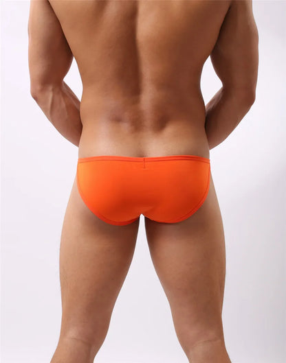 BRAVE PERSON Sexy Men's Mini Briefs Low Waist Smooth Ice Silk Nylon Underpants