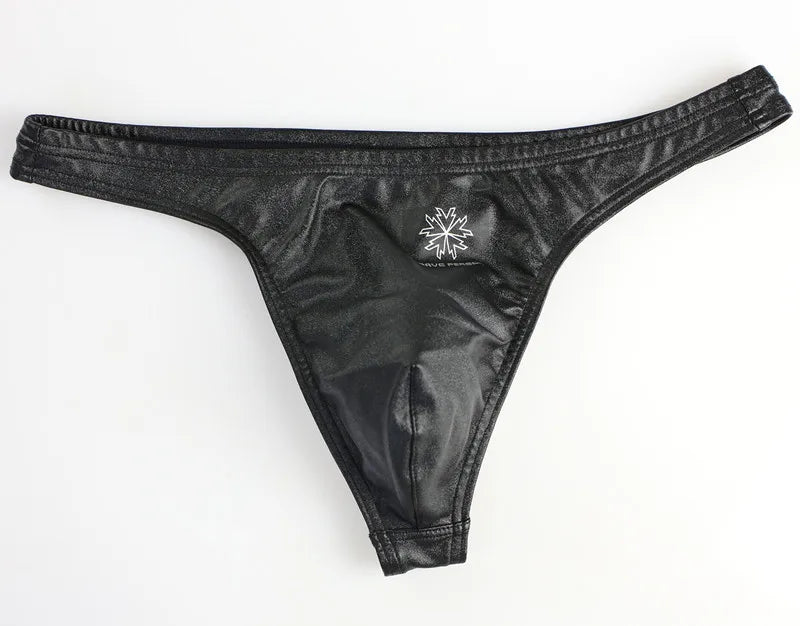BRAVE PERSON Men's Low Waist Leather Briefs