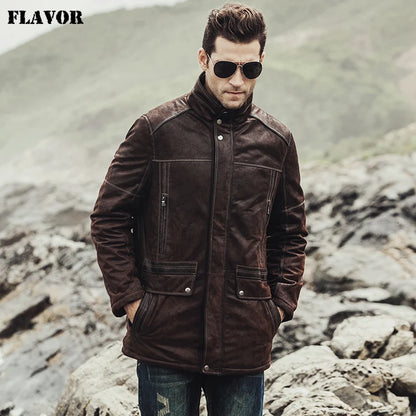 FLAVOR Men's Longline Leather Winter Coat – City Heritage