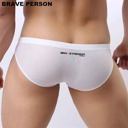 BRAVE PERSON Men's Sexy Briefs - Colourful High-Quality Nylon Underwear for Ultimate Comfort