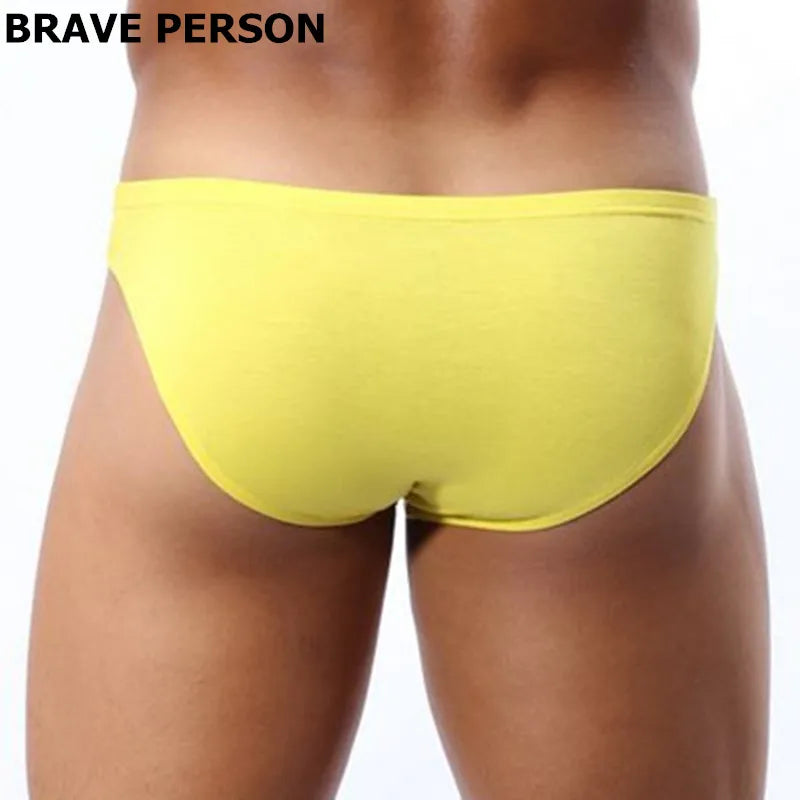 BRAVE PERSON Mens Low Rise Underwear Briefs with U Convex Pouch