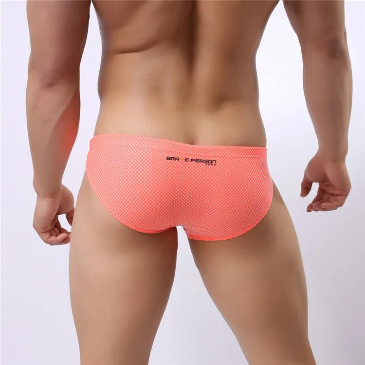 BRAVE PERSON Men's Sexy Briefs - Colourful High-Quality Nylon Underwear for Ultimate Comfort