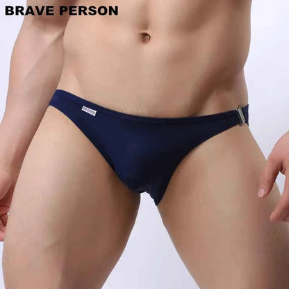 BRAVE PERSON Men's Sexy Fashion Briefs Bikini with Side Metal Buckle