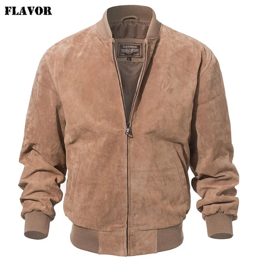FLAVOR Men's Leather Baseball Jacket – Varsity Heritage