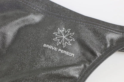 BRAVE PERSON Men's Low Waist Leather Briefs