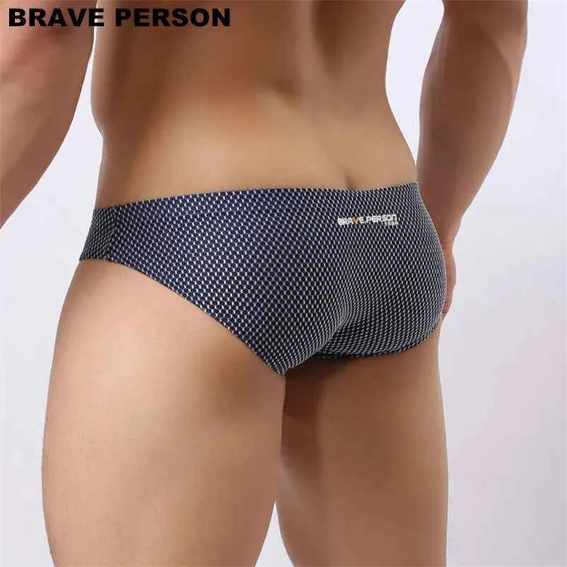 BRAVE PERSON Men's Sexy Briefs - Colourful High-Quality Nylon Underwear for Ultimate Comfort