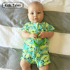 Kids Tales Playful Prints Cotton-Blend Short-Sleeve Baby Romper