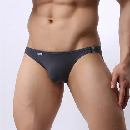 BRAVE PERSON Men's Sexy Fashion Briefs Bikini with Side Metal Buckle
