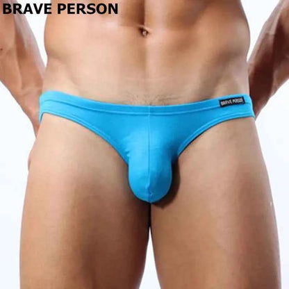 BRAVE PERSON Mens Low Rise Underwear Briefs with U Convex Pouch