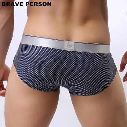 BRAVE PERSON Mens Low-Rise Boxer Briefs Sexy Fashion Underwear