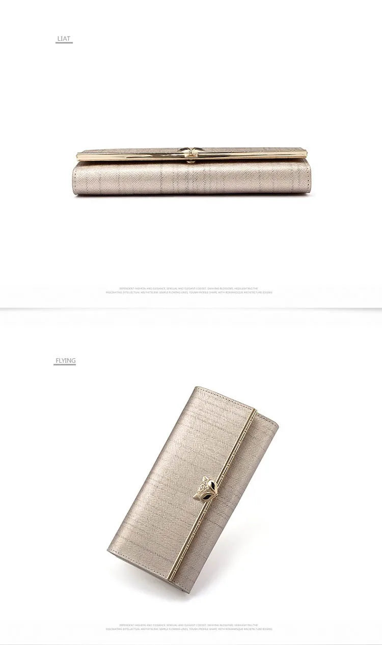 FOXER Women's Split Leather Long Wallet