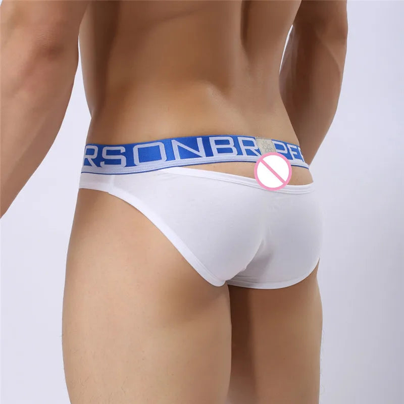 BRAVE PERSON Sexy Men's Cotton Briefs Hollow Design for Men Underwear