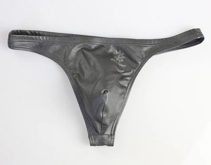 BRAVE PERSON Men's Low Waist Leather Briefs