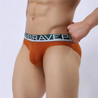 BRAVE PERSON Sexy Men's Cotton Briefs Hollow Design for Men Underwear