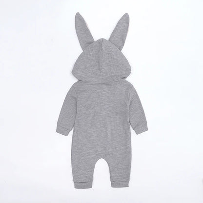Kids Tales Bunny Hugs Cotton-Blend Hooded Baby Romper