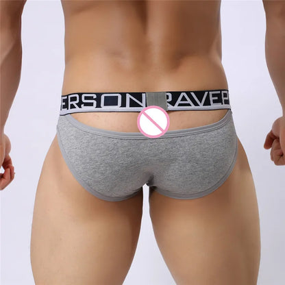 BRAVE PERSON Sexy Men's Cotton Briefs Hollow Design for Men Underwear