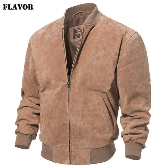 FLAVOR Men's Leather Baseball Jacket – Varsity Heritage