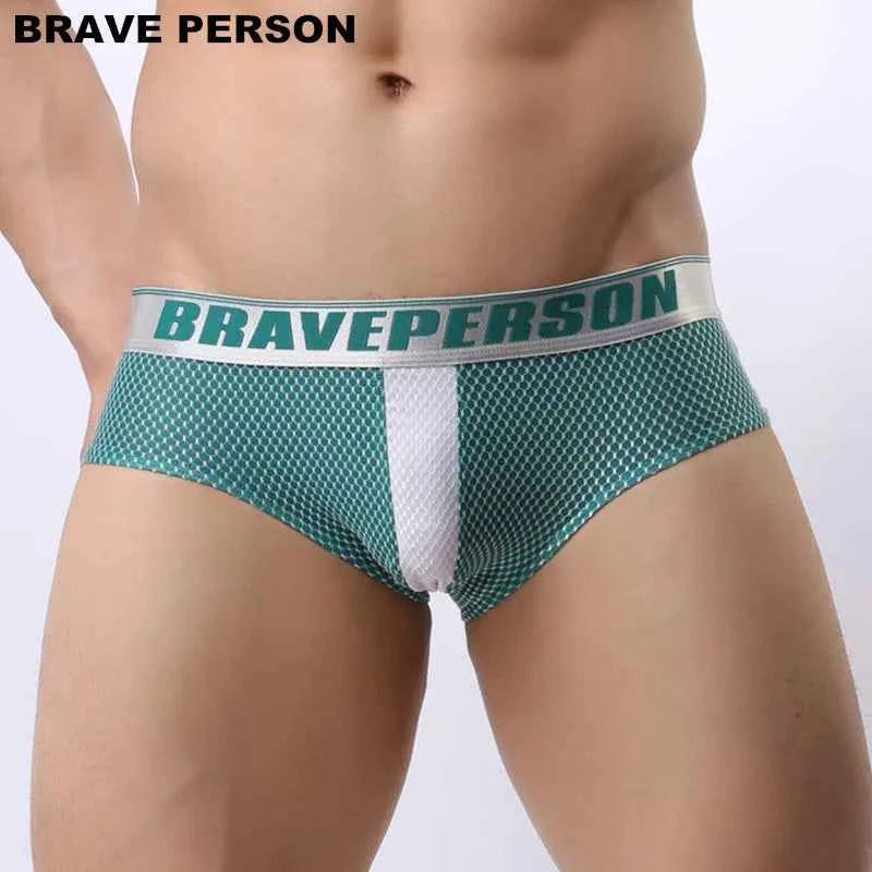 BRAVE PERSON Mens Low-Rise Boxer Briefs Sexy Fashion Underwear