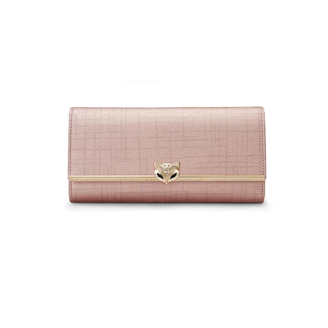 FOXER Women's Split Leather Long Wallet
