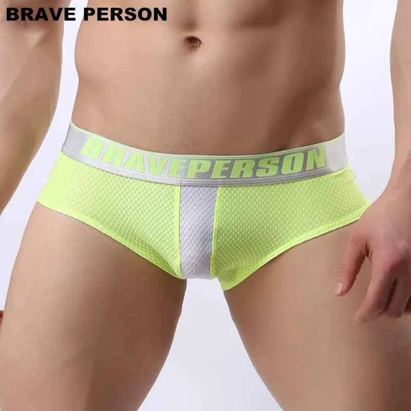 BRAVE PERSON Mens Low-Rise Boxer Briefs Sexy Fashion Underwear