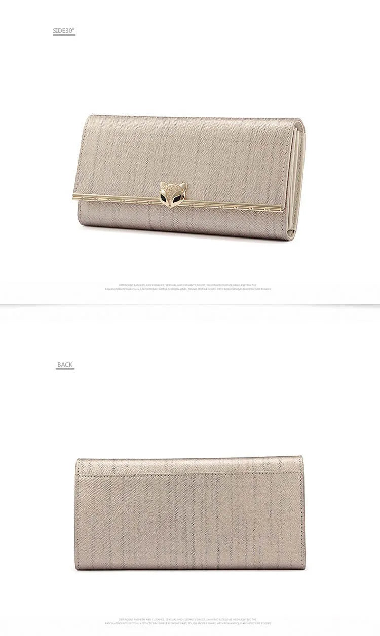 FOXER Women's Split Leather Long Wallet
