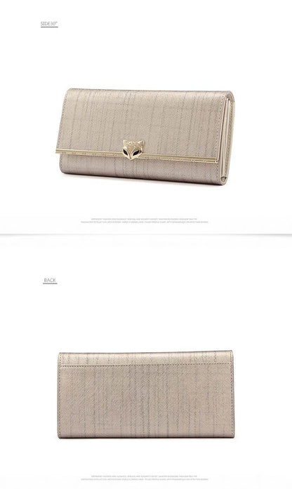 FOXER Women's Split Leather Long Wallet