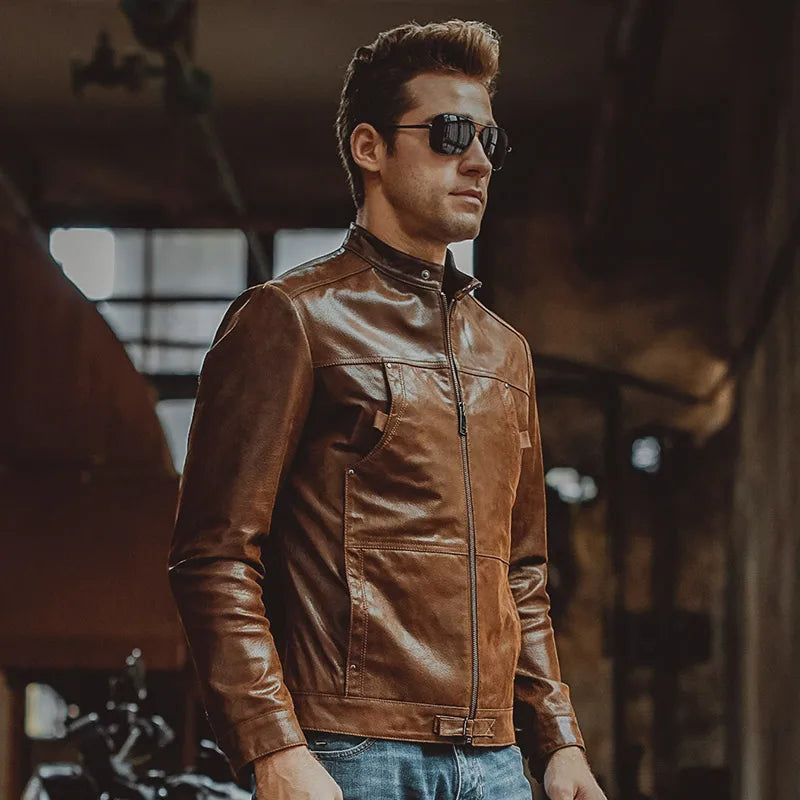 FLAVOR Men's Leather Bomber Jacket – Urban Heritage