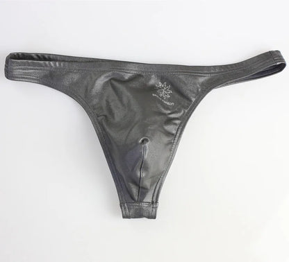 BRAVE PERSON Men's Low Waist Leather Briefs