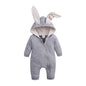 Kids Tales Tiny Trail Cotton-Blend Hooded Zip Baby Romper