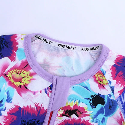 Kids Tales Sunny Adventures Cotton-Blend Double-Zip Baby Romper