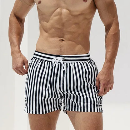 Striped Quick-Dry Lined Boardshorts | Men's Swimwear