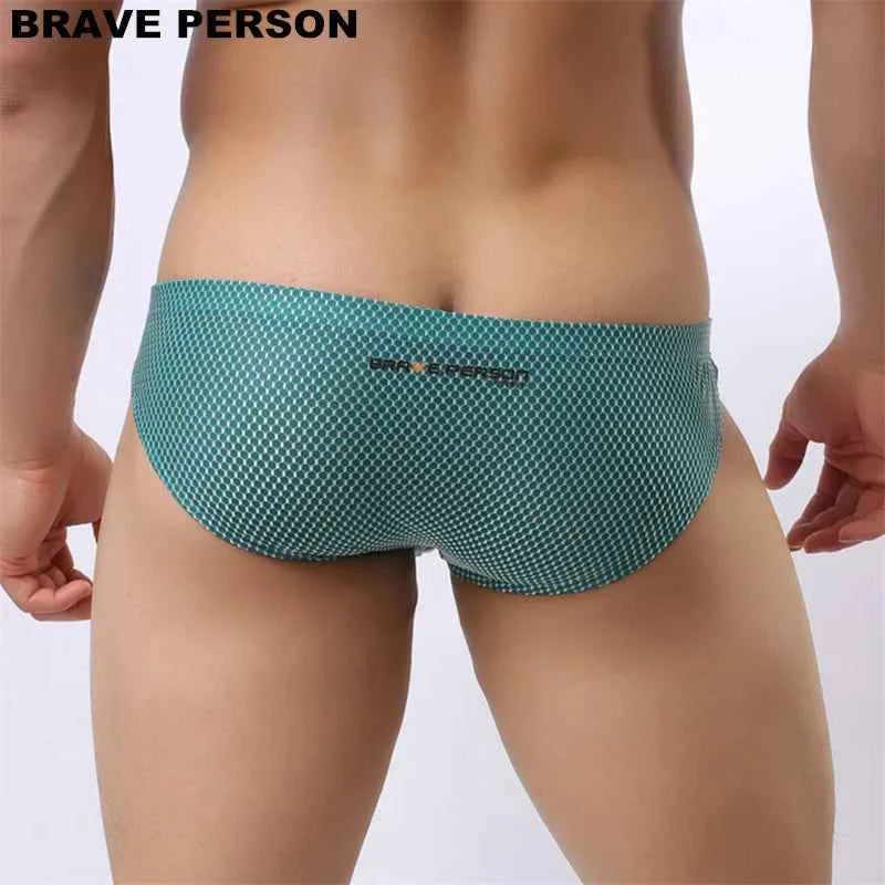 BRAVE PERSON Men's Sexy Briefs - Colourful High-Quality Nylon Underwear for Ultimate Comfort