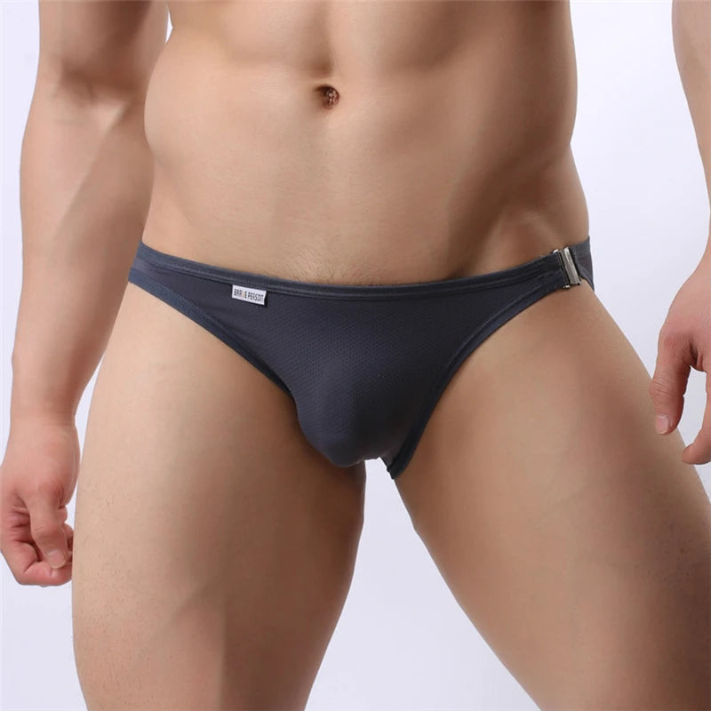 BRAVE PERSON Men's Sexy Fashion Briefs Bikini with Side Metal Buckle