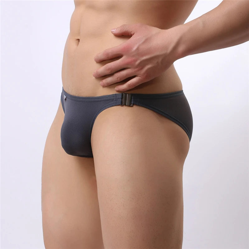 BRAVE PERSON Men's Sexy Fashion Briefs Bikini with Side Metal Buckle