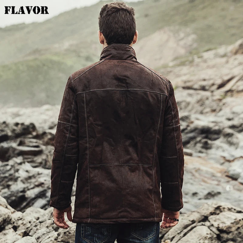 FLAVOR Men's Longline Leather Winter Coat – City Heritage