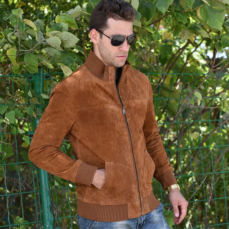 FLAVOR Men's Pigskin Leather Jacket – Downtown Edge