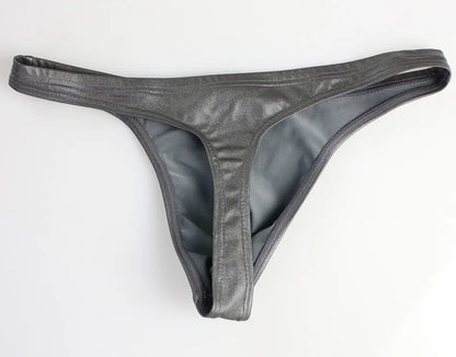 BRAVE PERSON Men's Low Waist Leather Briefs