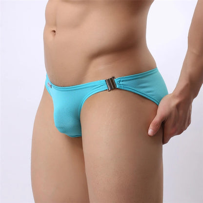 BRAVE PERSON Men's Sexy Fashion Briefs Bikini with Side Metal Buckle