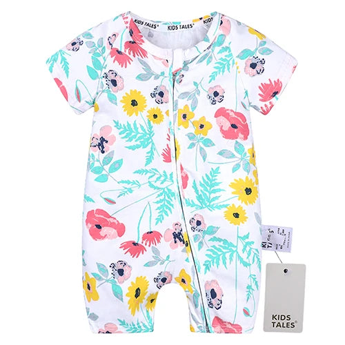Kids Tales Sunny Side Cotton-Blend Zip Baby Romper