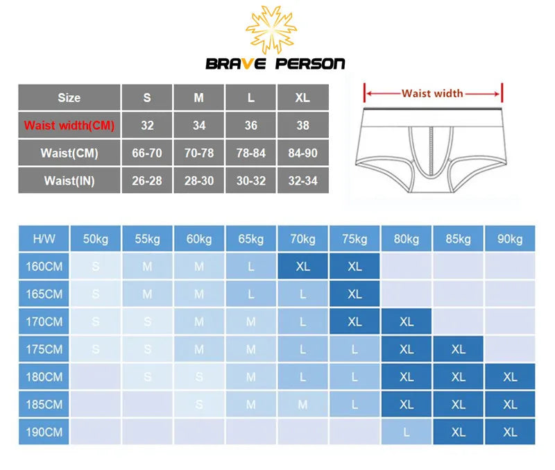 BRAVE PERSON Men's Breathable Mesh Briefs - High Quality Underwear