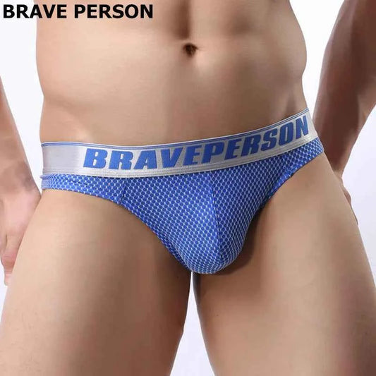 BRAVE PERSON Men's Sexy Underwear Low-Waist Bikini Briefs for Men Size S-XL