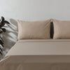 ORGANIC COTTON COLOURED SHEET SET 250TC - HUMMUS