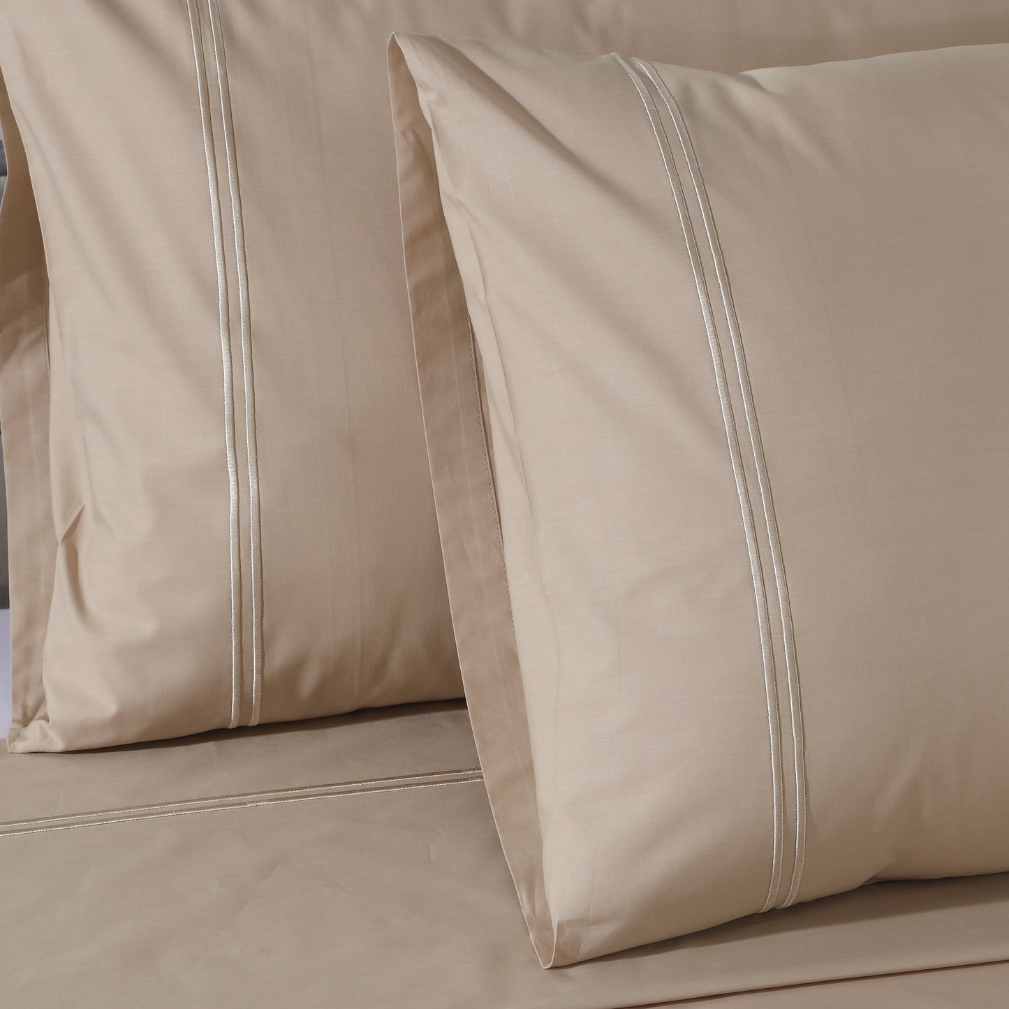ORGANIC COTTON COLOURED SHEET SET 250TC - HUMMUS Whites of London NZ