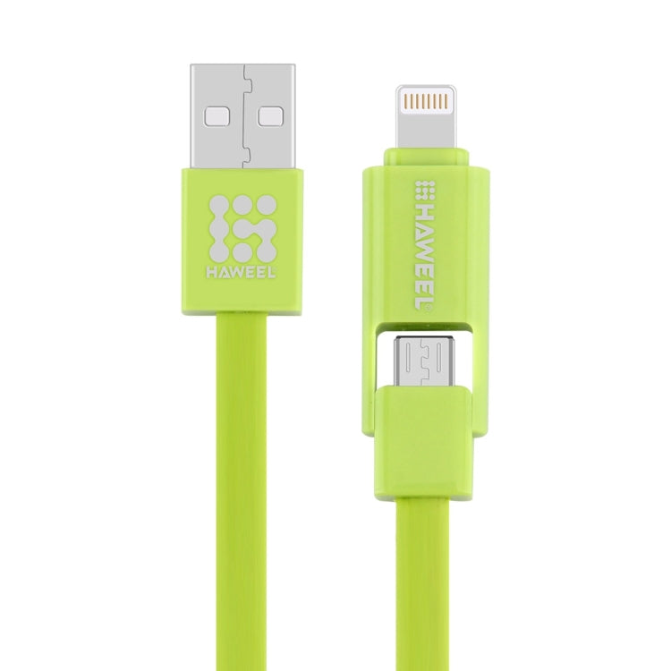 HAWEEL 1m 2 in 1 Micro USB & 8 Pin to USB Data Sync Charge Cable